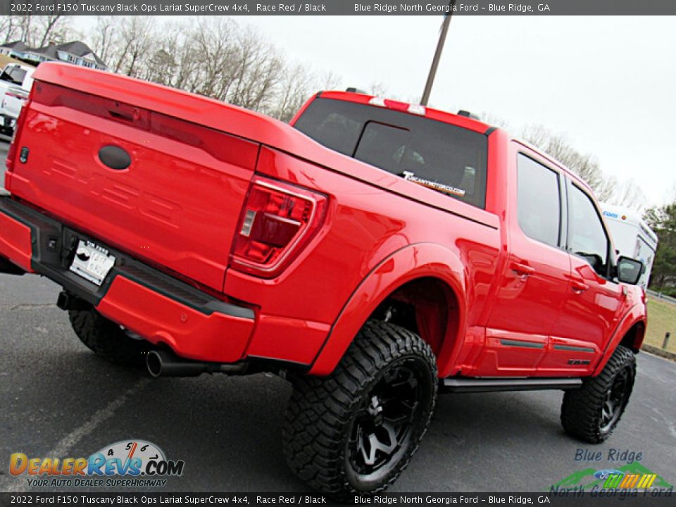 2022 Ford F150 Tuscany Black Ops Lariat SuperCrew 4x4 Race Red / Black Photo #35