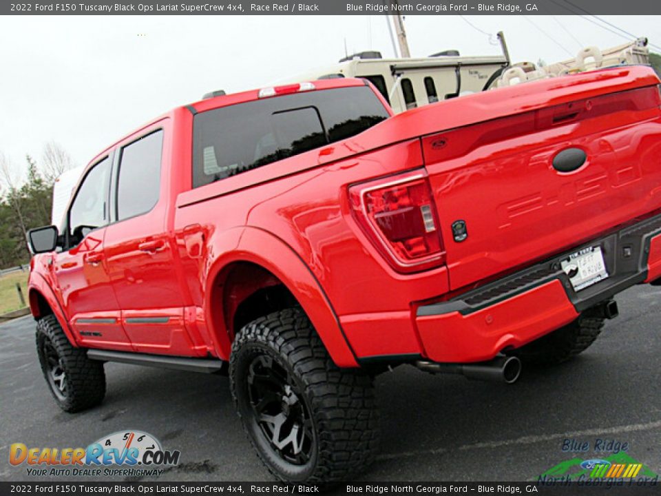 2022 Ford F150 Tuscany Black Ops Lariat SuperCrew 4x4 Race Red / Black Photo #36