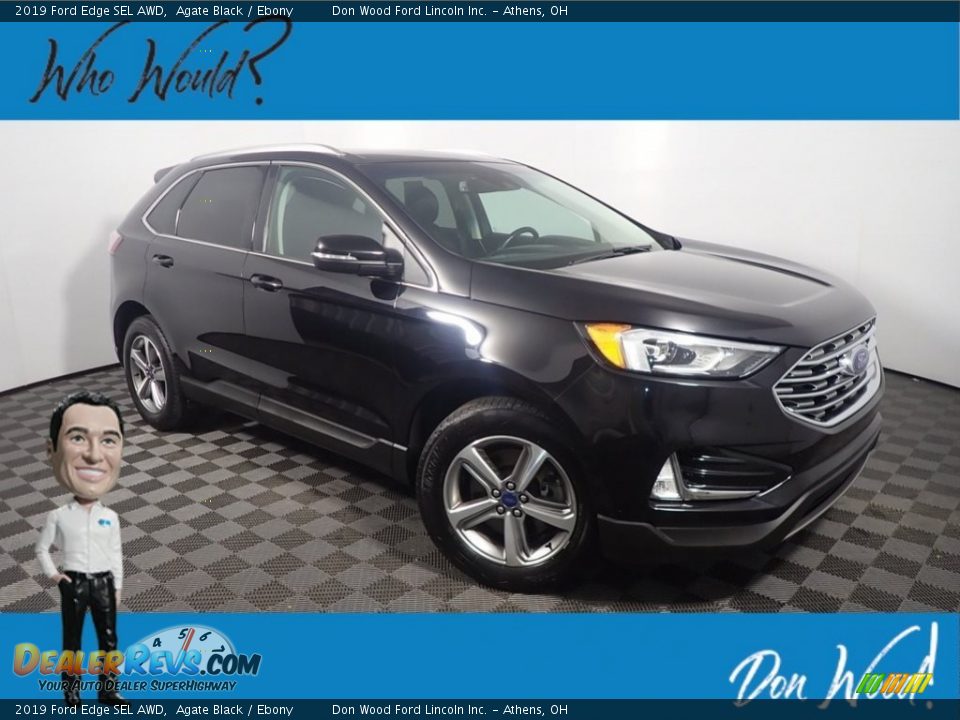 2019 Ford Edge SEL AWD Agate Black / Ebony Photo #1