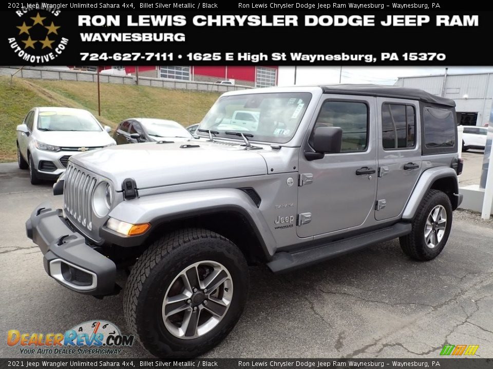 2021 Jeep Wrangler Unlimited Sahara 4x4 Billet Silver Metallic / Black Photo #1