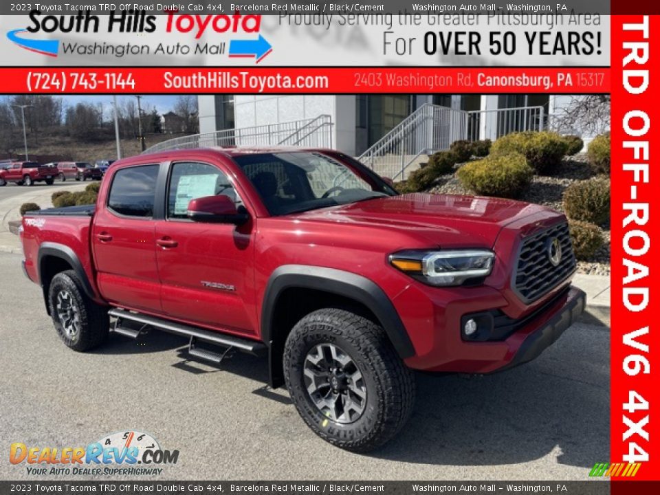 2023 Toyota Tacoma TRD Off Road Double Cab 4x4 Barcelona Red Metallic / Black/Cement Photo #1