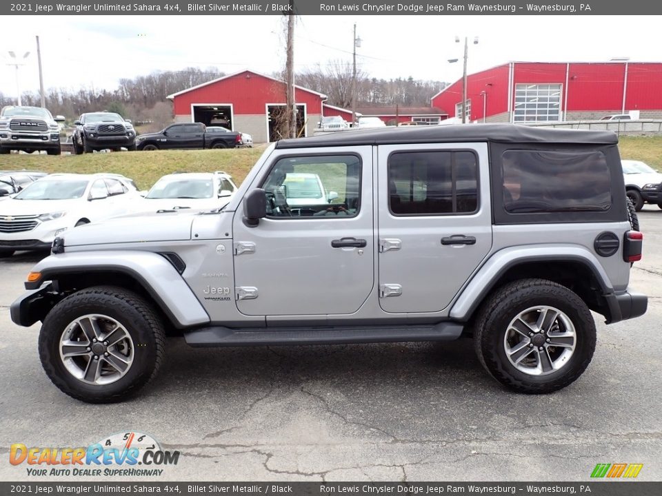 2021 Jeep Wrangler Unlimited Sahara 4x4 Billet Silver Metallic / Black Photo #2