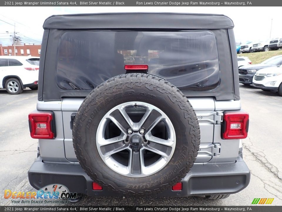 2021 Jeep Wrangler Unlimited Sahara 4x4 Billet Silver Metallic / Black Photo #4