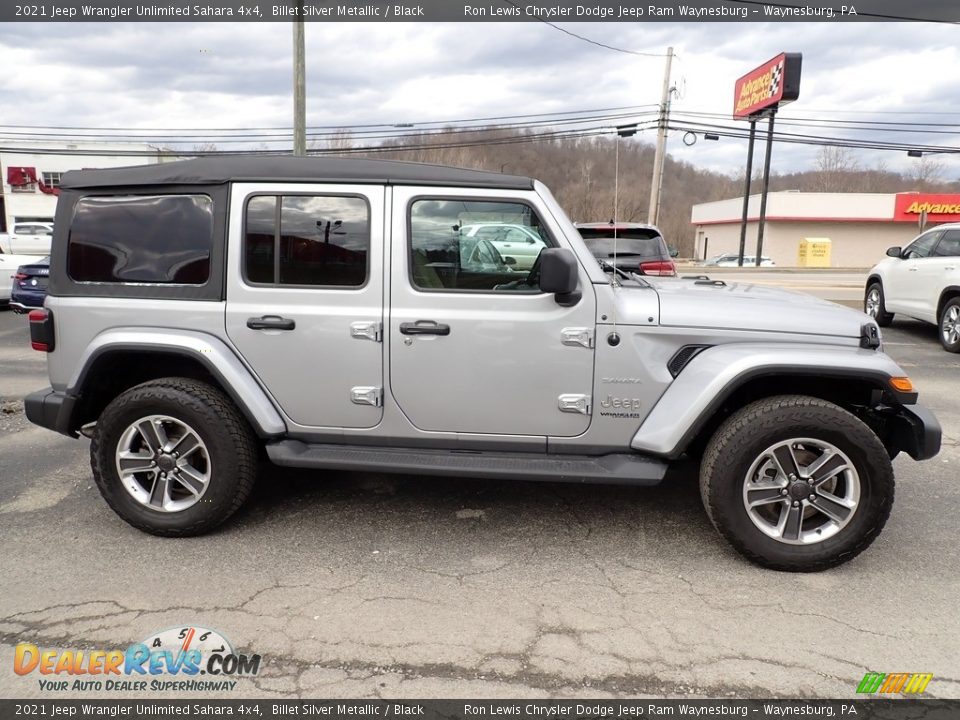 2021 Jeep Wrangler Unlimited Sahara 4x4 Billet Silver Metallic / Black Photo #7