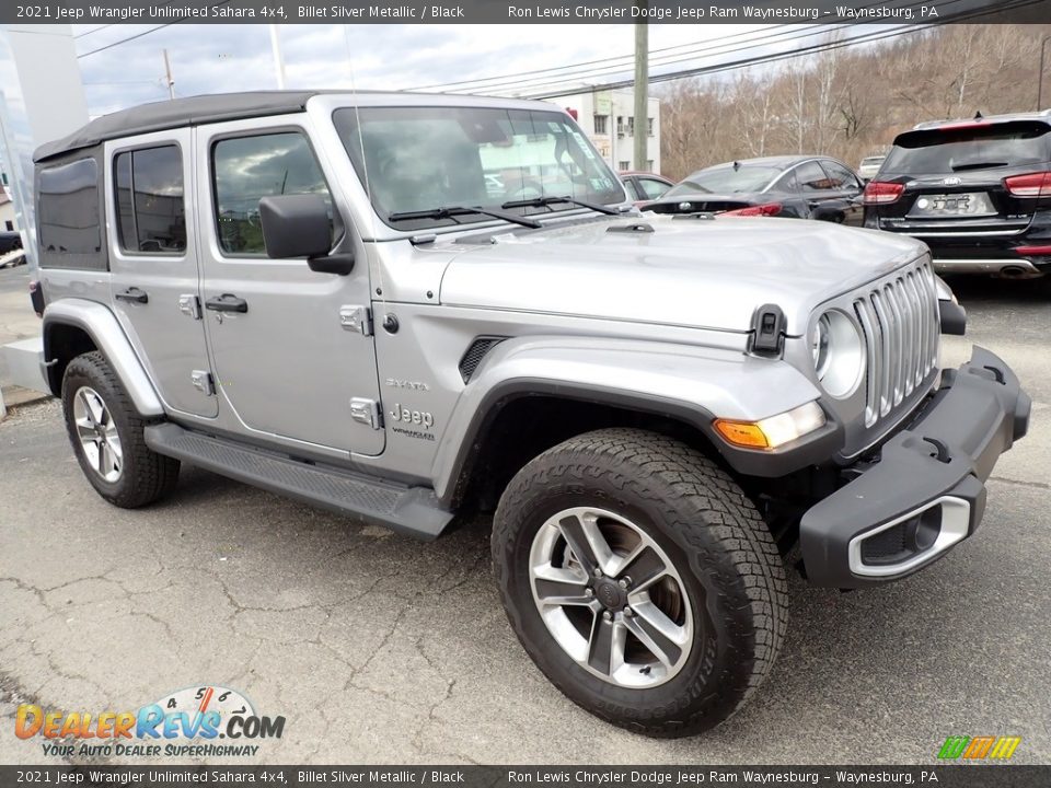 2021 Jeep Wrangler Unlimited Sahara 4x4 Billet Silver Metallic / Black Photo #8
