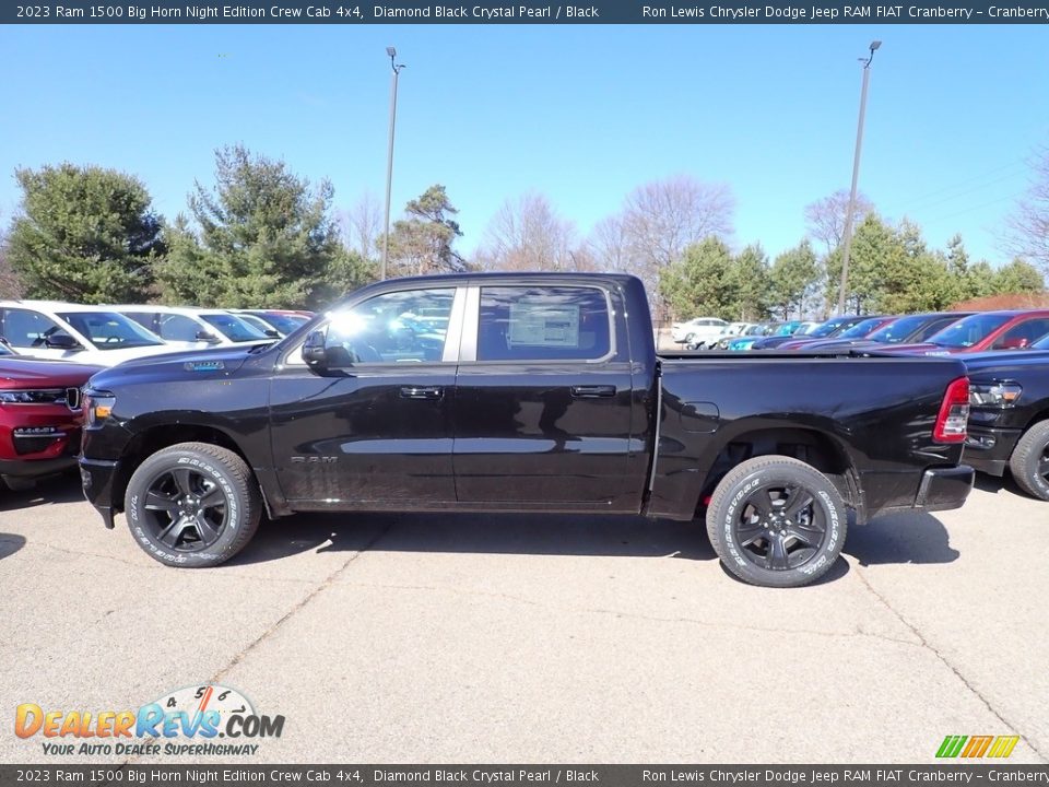 2023 Ram 1500 Big Horn Night Edition Crew Cab 4x4 Diamond Black Crystal Pearl / Black Photo #2