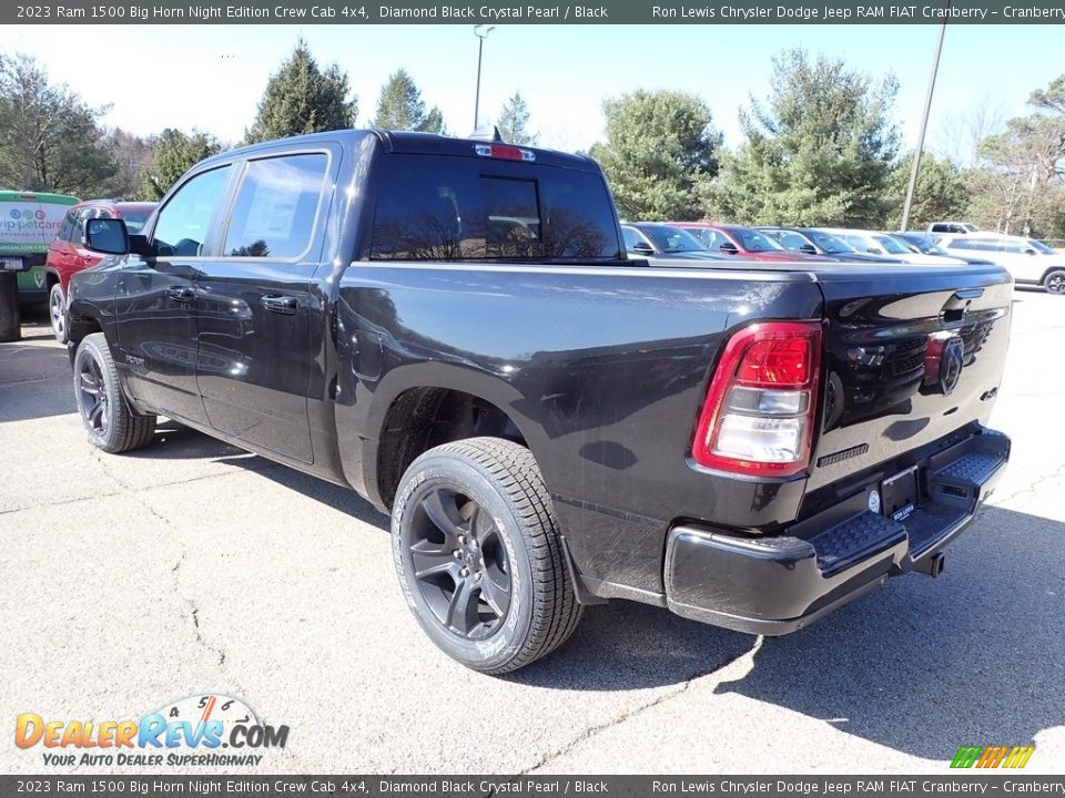 2023 Ram 1500 Big Horn Night Edition Crew Cab 4x4 Diamond Black Crystal Pearl / Black Photo #3