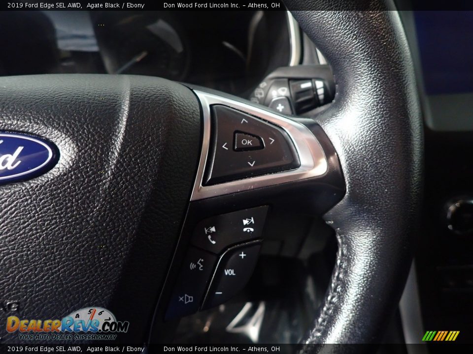 2019 Ford Edge SEL AWD Agate Black / Ebony Photo #30
