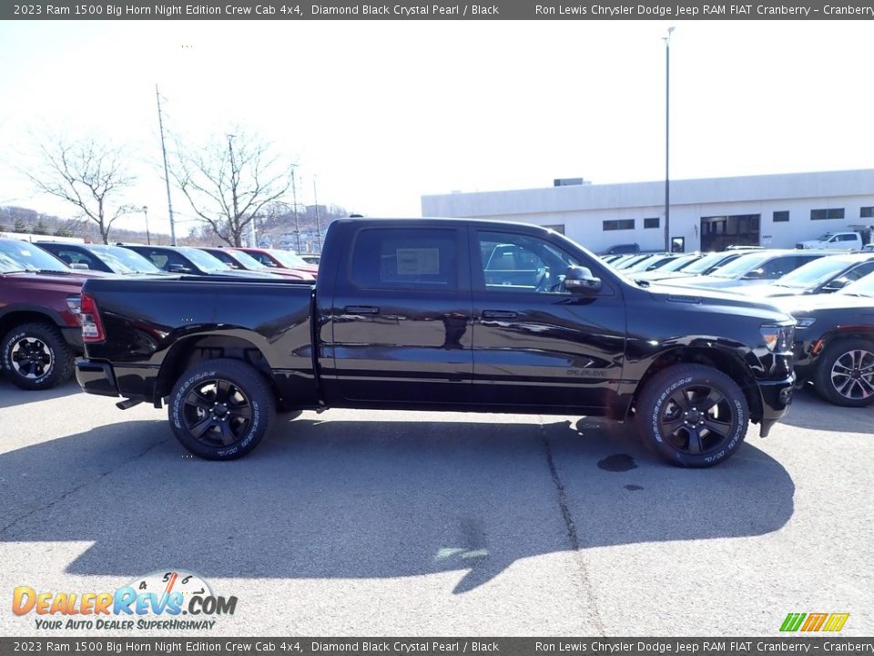 2023 Ram 1500 Big Horn Night Edition Crew Cab 4x4 Diamond Black Crystal Pearl / Black Photo #6