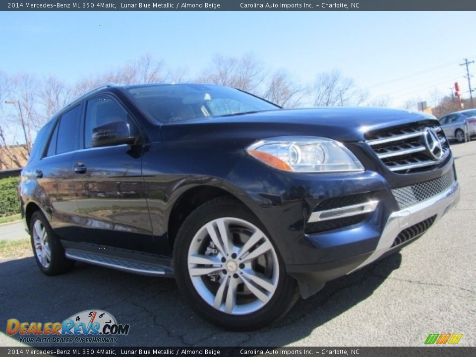 2014 Mercedes-Benz ML 350 4Matic Lunar Blue Metallic / Almond Beige Photo #1