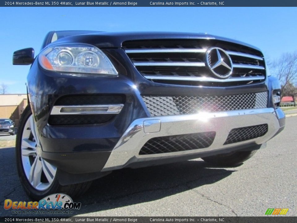 2014 Mercedes-Benz ML 350 4Matic Lunar Blue Metallic / Almond Beige Photo #2