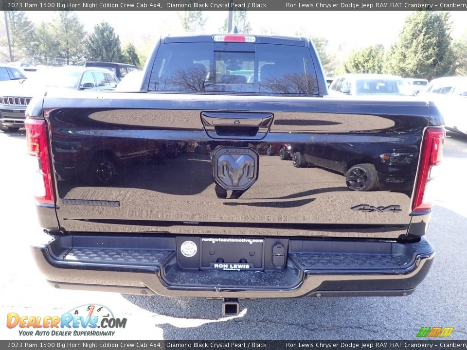 2023 Ram 1500 Big Horn Night Edition Crew Cab 4x4 Diamond Black Crystal Pearl / Black Photo #4