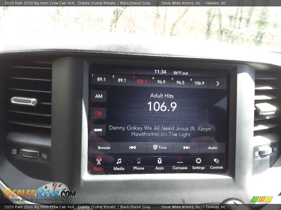 2020 Ram 1500 Big Horn Crew Cab 4x4 Granite Crystal Metallic / Black/Diesel Gray Photo #24