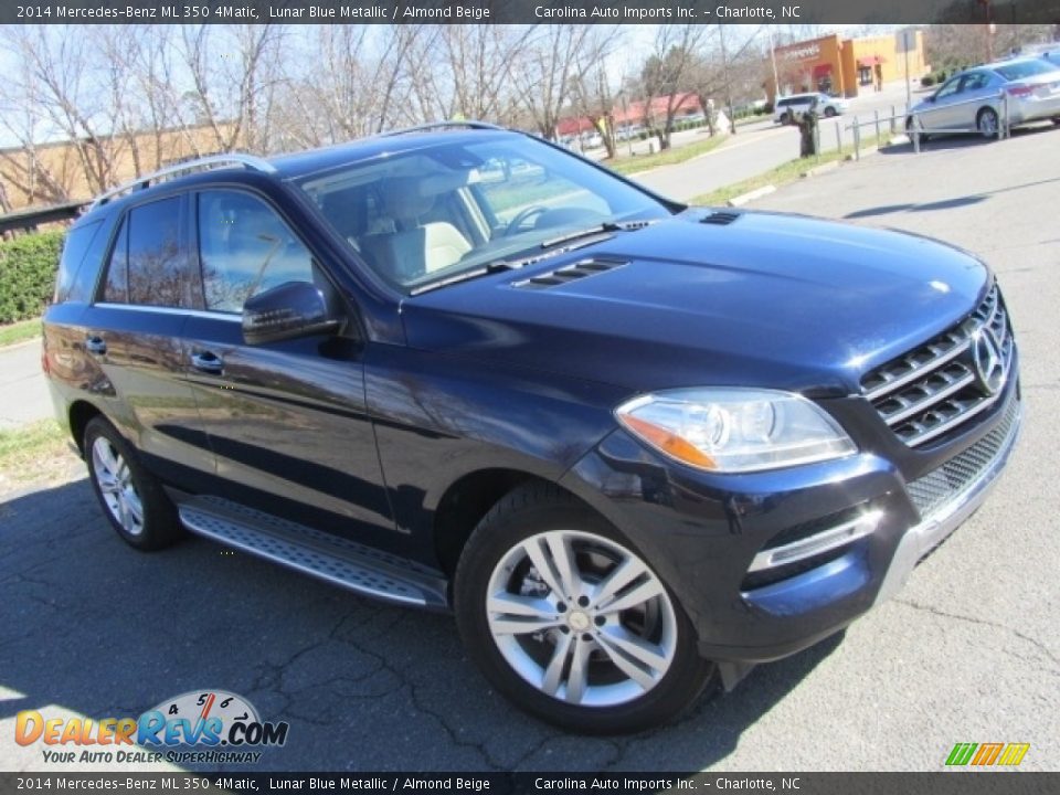 2014 Mercedes-Benz ML 350 4Matic Lunar Blue Metallic / Almond Beige Photo #3