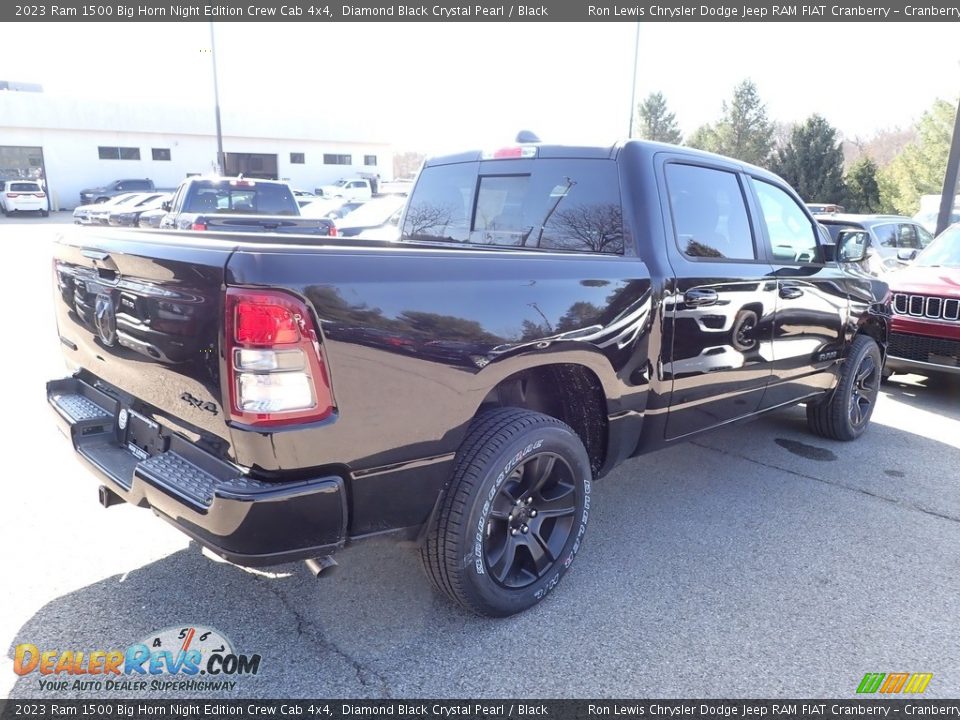 2023 Ram 1500 Big Horn Night Edition Crew Cab 4x4 Diamond Black Crystal Pearl / Black Photo #5