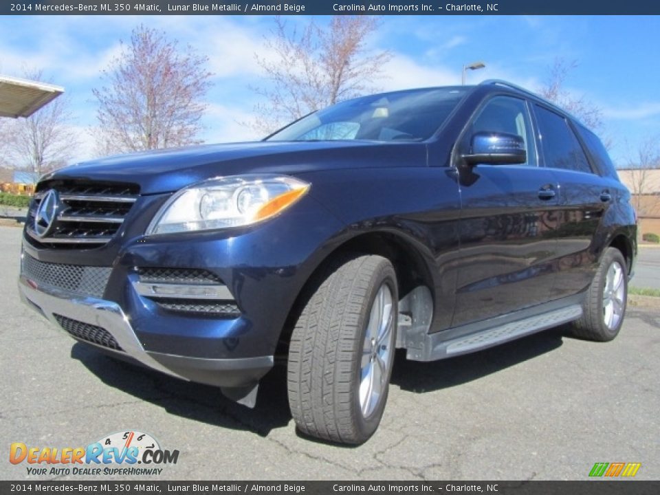 2014 Mercedes-Benz ML 350 4Matic Lunar Blue Metallic / Almond Beige Photo #6