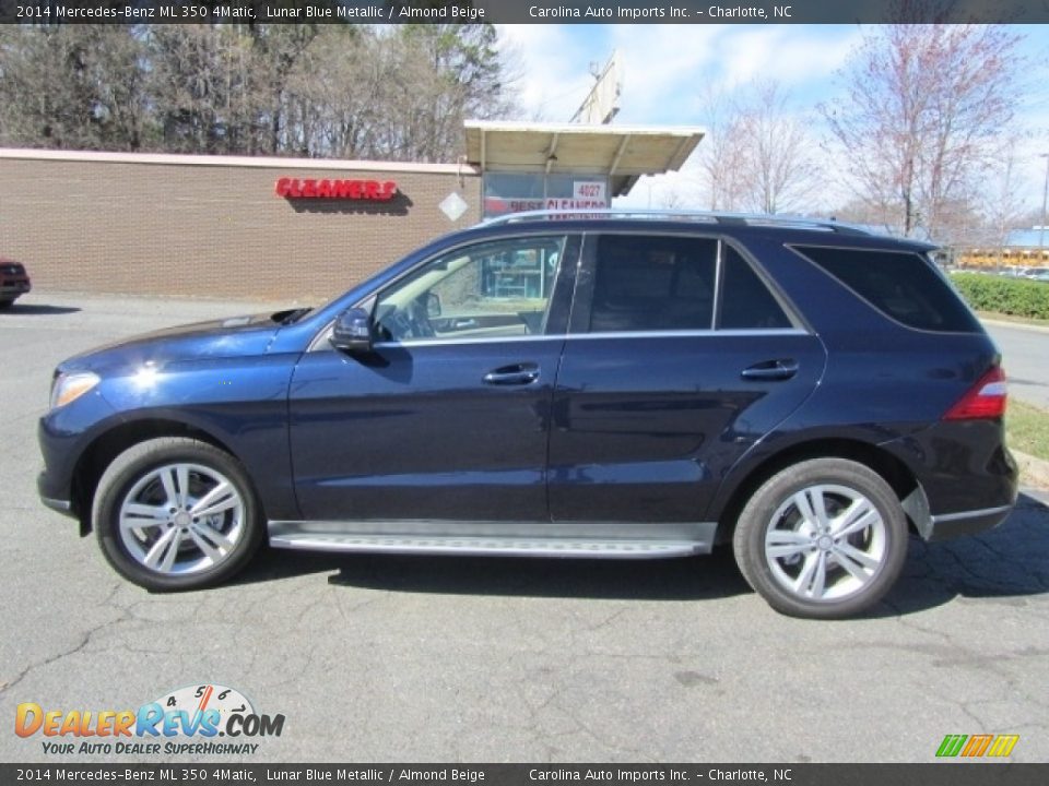 2014 Mercedes-Benz ML 350 4Matic Lunar Blue Metallic / Almond Beige Photo #7