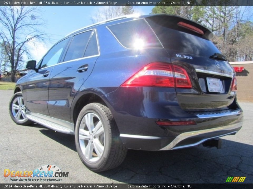 2014 Mercedes-Benz ML 350 4Matic Lunar Blue Metallic / Almond Beige Photo #8