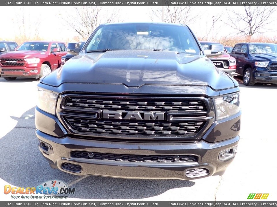 2023 Ram 1500 Big Horn Night Edition Crew Cab 4x4 Diamond Black Crystal Pearl / Black Photo #8