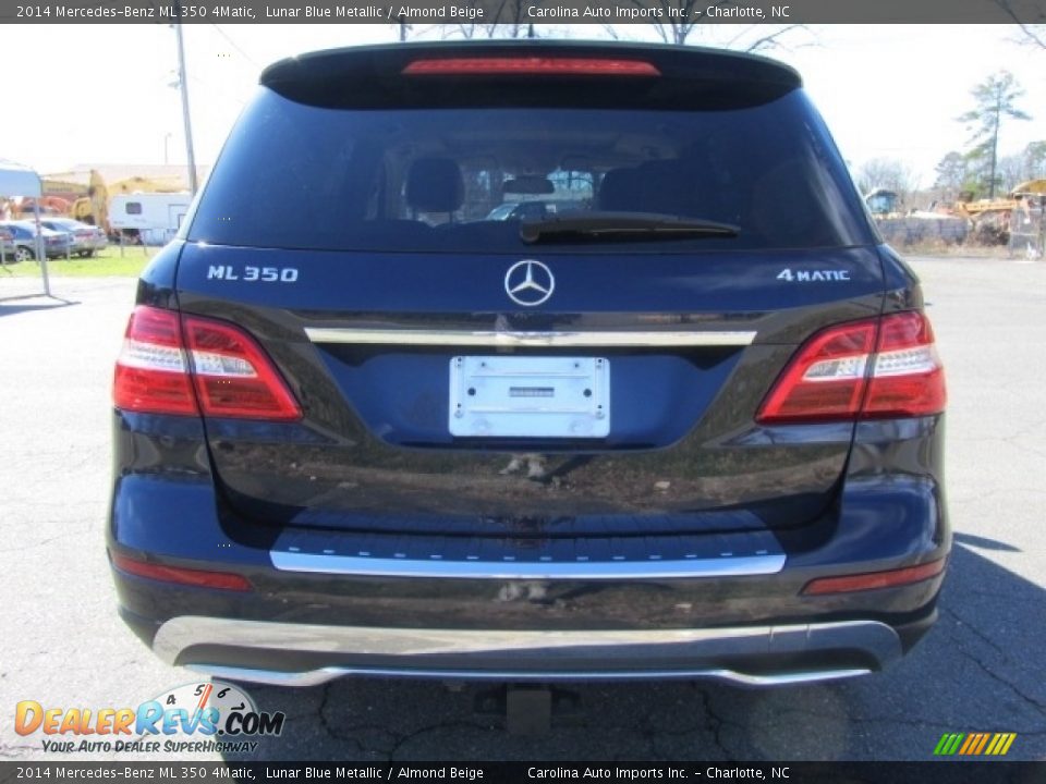 2014 Mercedes-Benz ML 350 4Matic Lunar Blue Metallic / Almond Beige Photo #9