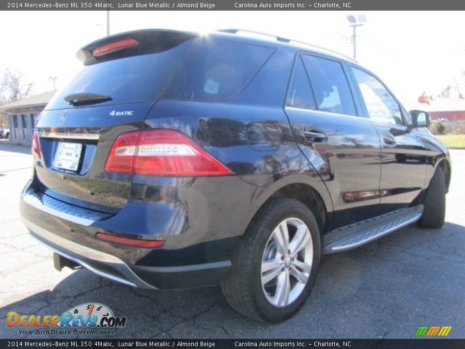2014 Mercedes-Benz ML 350 4Matic Lunar Blue Metallic / Almond Beige Photo #10