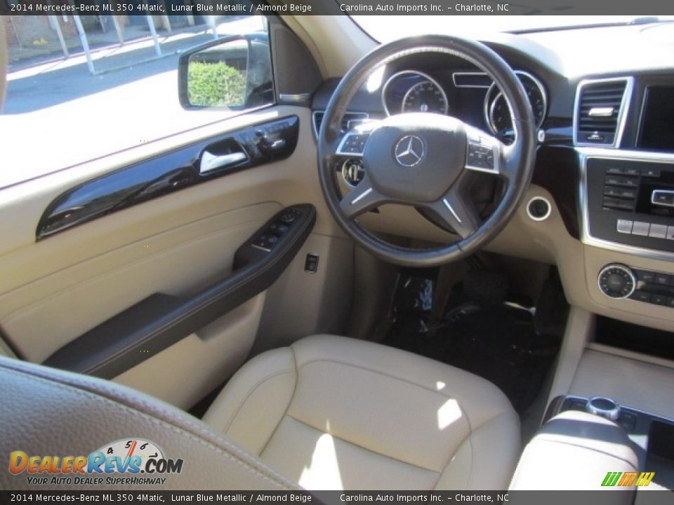 2014 Mercedes-Benz ML 350 4Matic Lunar Blue Metallic / Almond Beige Photo #12