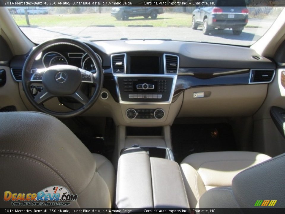 2014 Mercedes-Benz ML 350 4Matic Lunar Blue Metallic / Almond Beige Photo #13