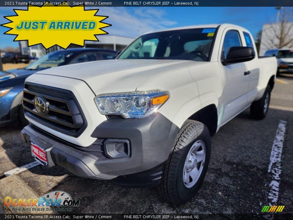 2021 Toyota Tacoma SR Access Cab Super White / Cement Photo #1