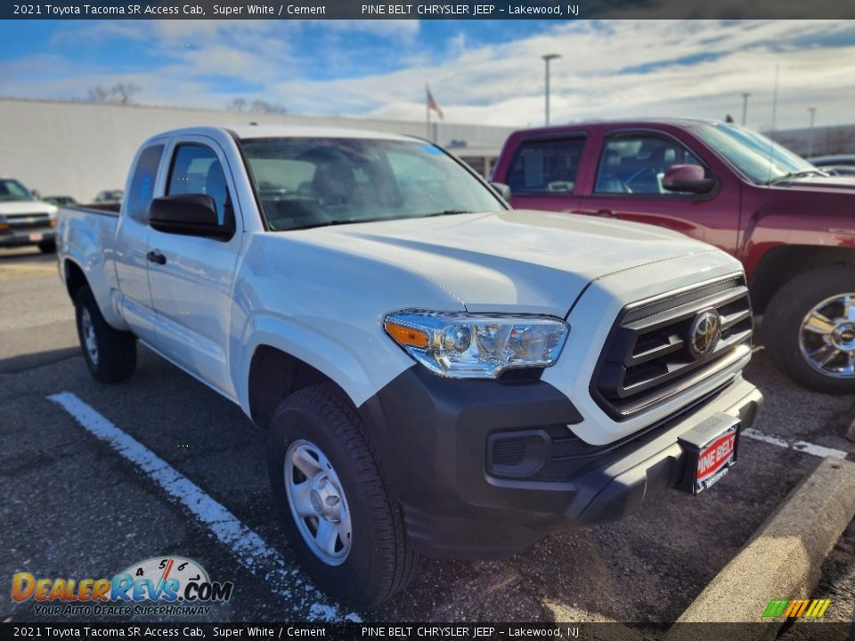 2021 Toyota Tacoma SR Access Cab Super White / Cement Photo #2