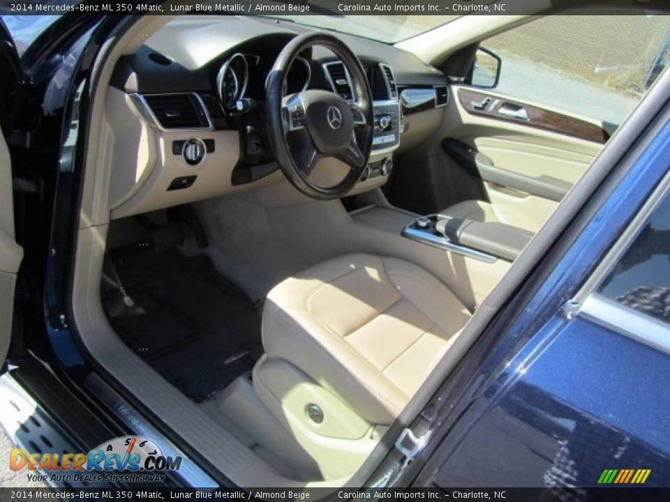 2014 Mercedes-Benz ML 350 4Matic Lunar Blue Metallic / Almond Beige Photo #17