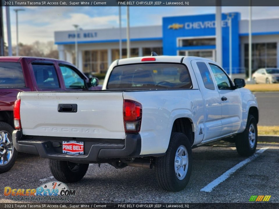 2021 Toyota Tacoma SR Access Cab Super White / Cement Photo #4
