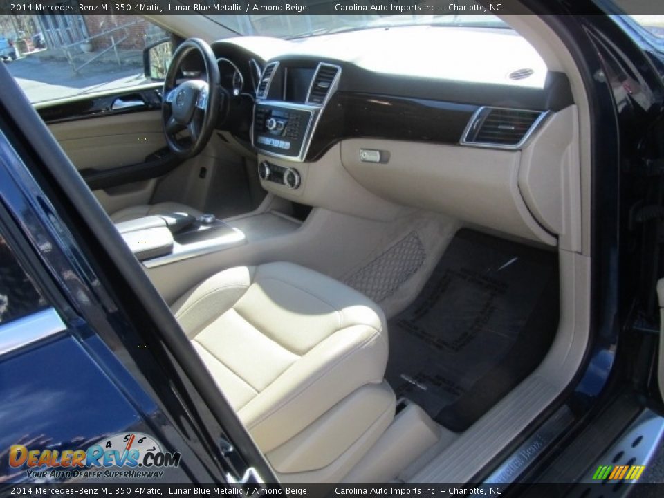 2014 Mercedes-Benz ML 350 4Matic Lunar Blue Metallic / Almond Beige Photo #21