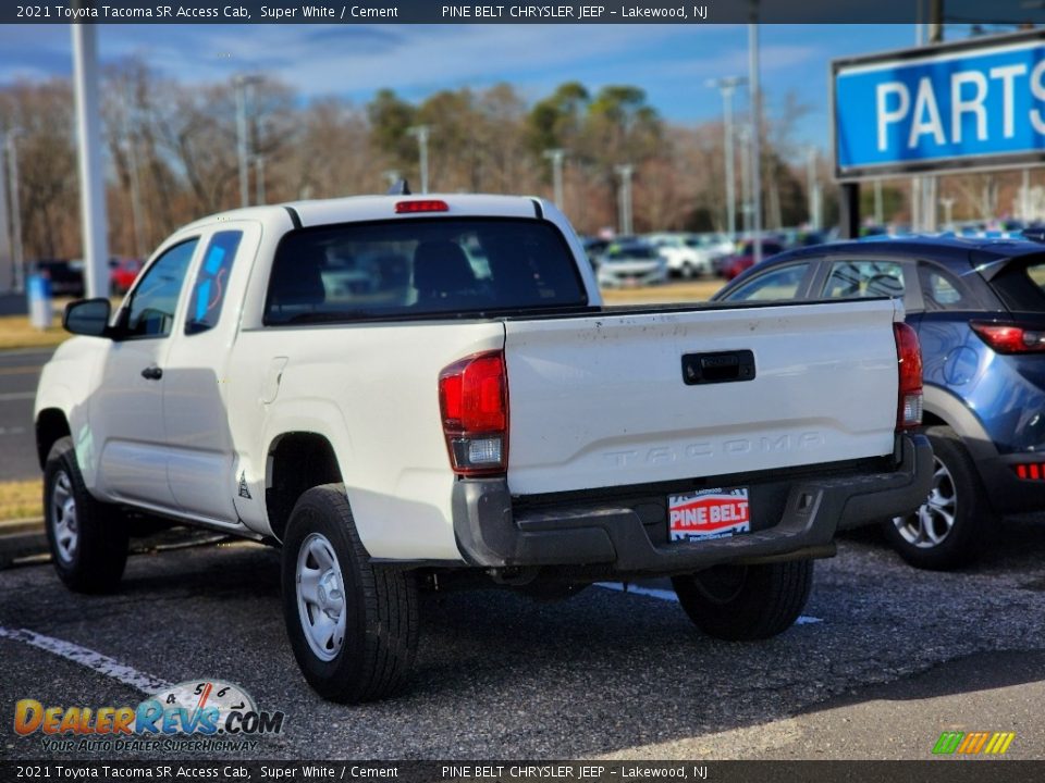 2021 Toyota Tacoma SR Access Cab Super White / Cement Photo #7