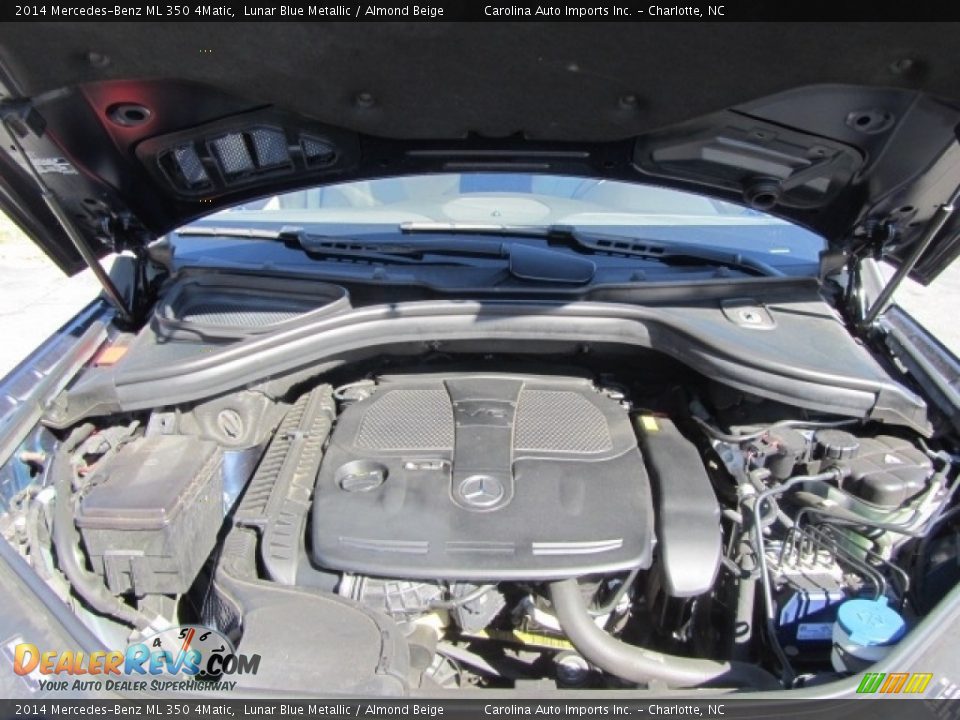 2014 Mercedes-Benz ML 350 4Matic Lunar Blue Metallic / Almond Beige Photo #25