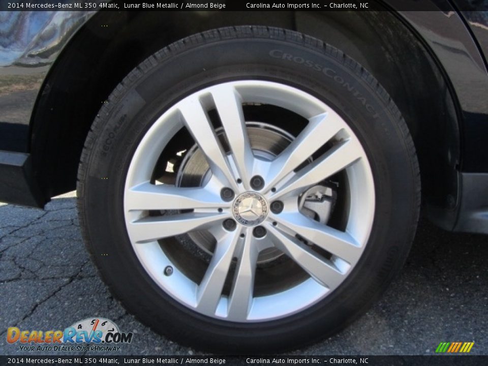 2014 Mercedes-Benz ML 350 4Matic Lunar Blue Metallic / Almond Beige Photo #26