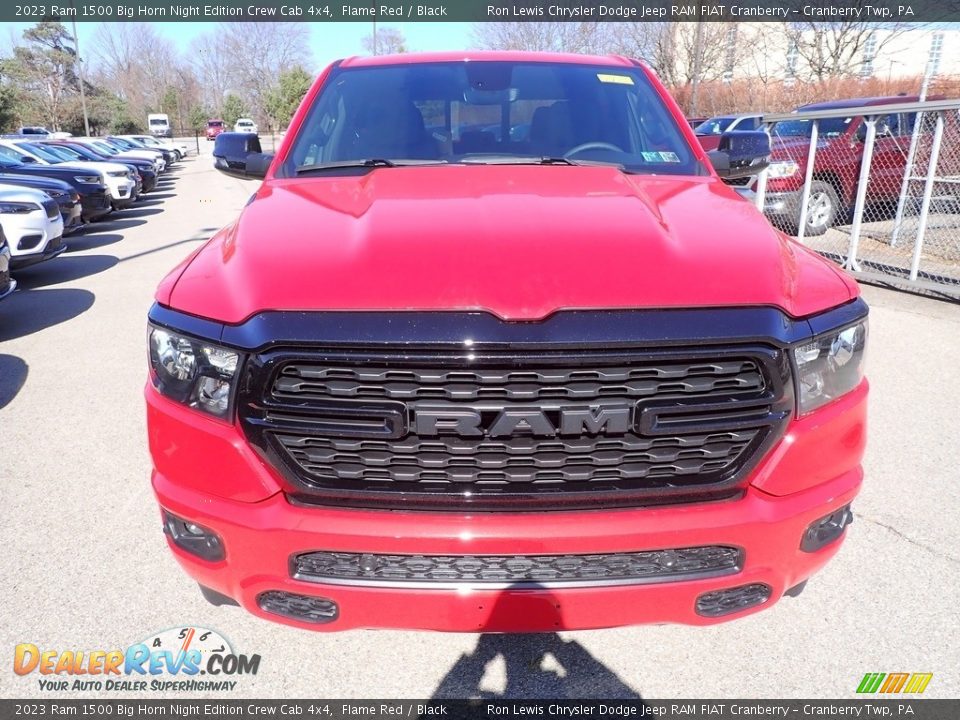 2023 Ram 1500 Big Horn Night Edition Crew Cab 4x4 Flame Red / Black Photo #2
