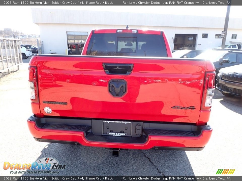 2023 Ram 1500 Big Horn Night Edition Crew Cab 4x4 Flame Red / Black Photo #6