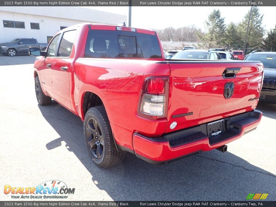 2023 Ram 1500 Big Horn Night Edition Crew Cab 4x4 Flame Red / Black Photo #7