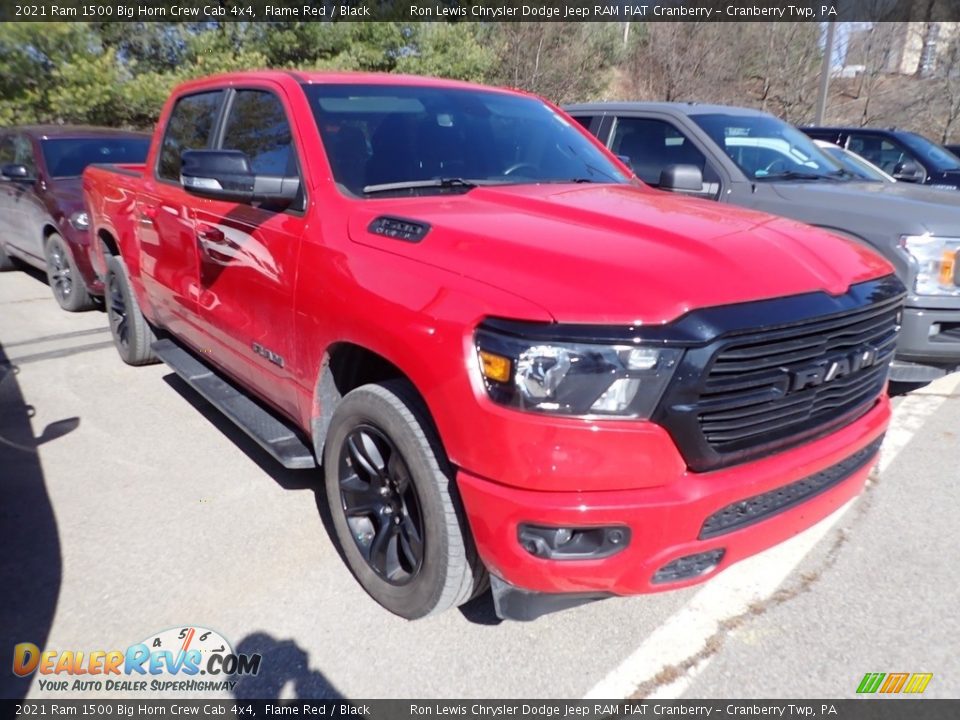 2021 Ram 1500 Big Horn Crew Cab 4x4 Flame Red / Black Photo #3
