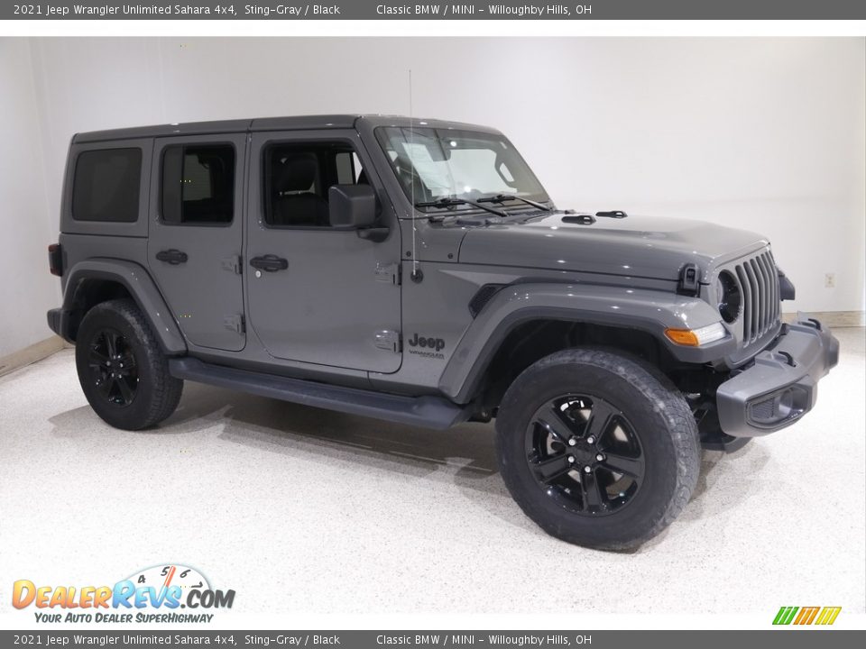 2021 Jeep Wrangler Unlimited Sahara 4x4 Sting-Gray / Black Photo #1