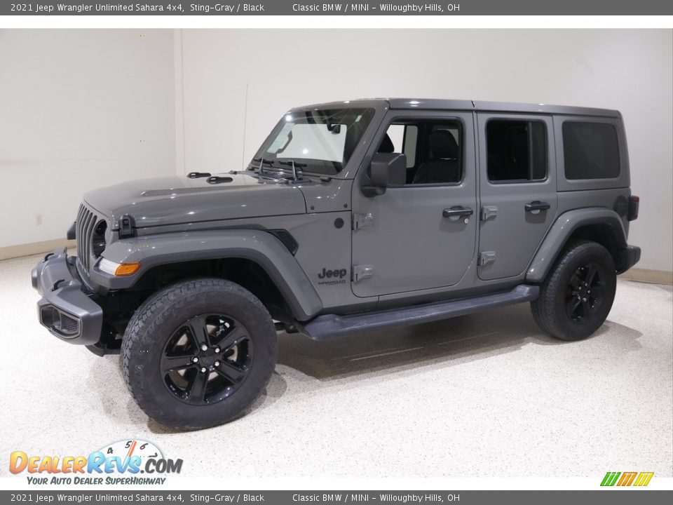 2021 Jeep Wrangler Unlimited Sahara 4x4 Sting-Gray / Black Photo #3