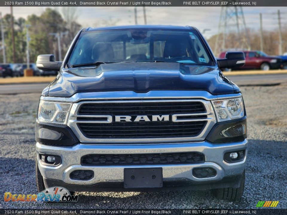 2020 Ram 1500 Big Horn Quad Cab 4x4 Diamond Black Crystal Pearl / Light Frost Beige/Black Photo #2