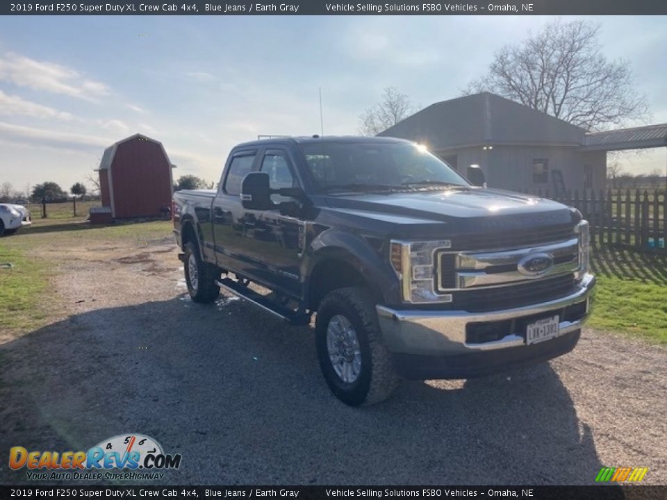 2019 Ford F250 Super Duty XL Crew Cab 4x4 Blue Jeans / Earth Gray Photo #7