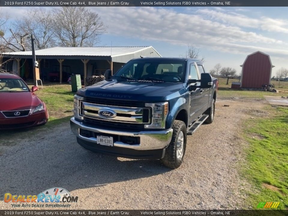 2019 Ford F250 Super Duty XL Crew Cab 4x4 Blue Jeans / Earth Gray Photo #8