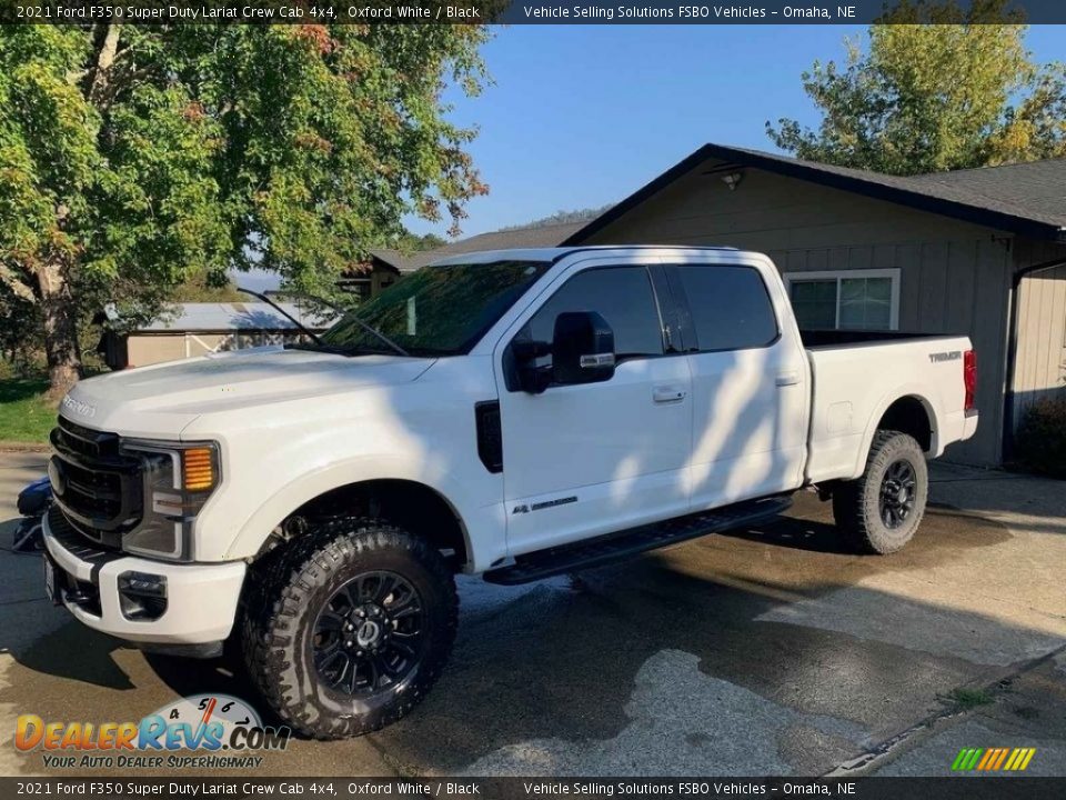 2021 Ford F350 Super Duty Lariat Crew Cab 4x4 Oxford White / Black Photo #1