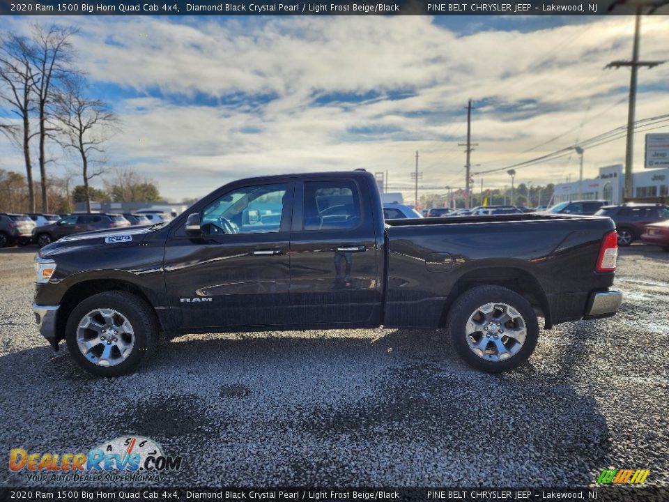 2020 Ram 1500 Big Horn Quad Cab 4x4 Diamond Black Crystal Pearl / Light Frost Beige/Black Photo #9