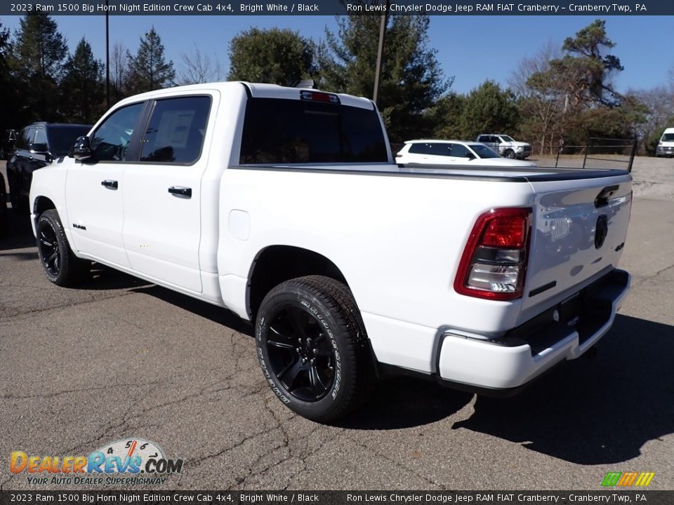 2023 Ram 1500 Big Horn Night Edition Crew Cab 4x4 Bright White / Black Photo #3