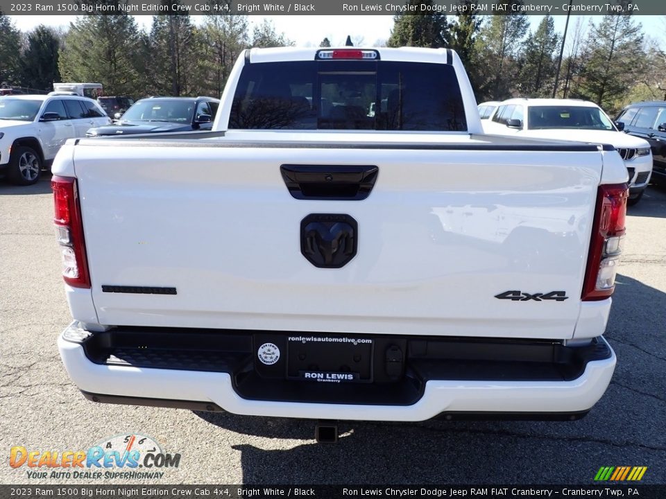 2023 Ram 1500 Big Horn Night Edition Crew Cab 4x4 Bright White / Black Photo #4