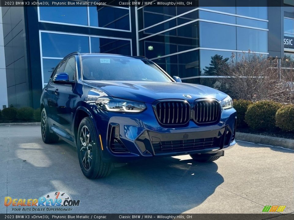 2023 BMW X3 xDrive30i Phytonic Blue Metallic / Cognac Photo #1