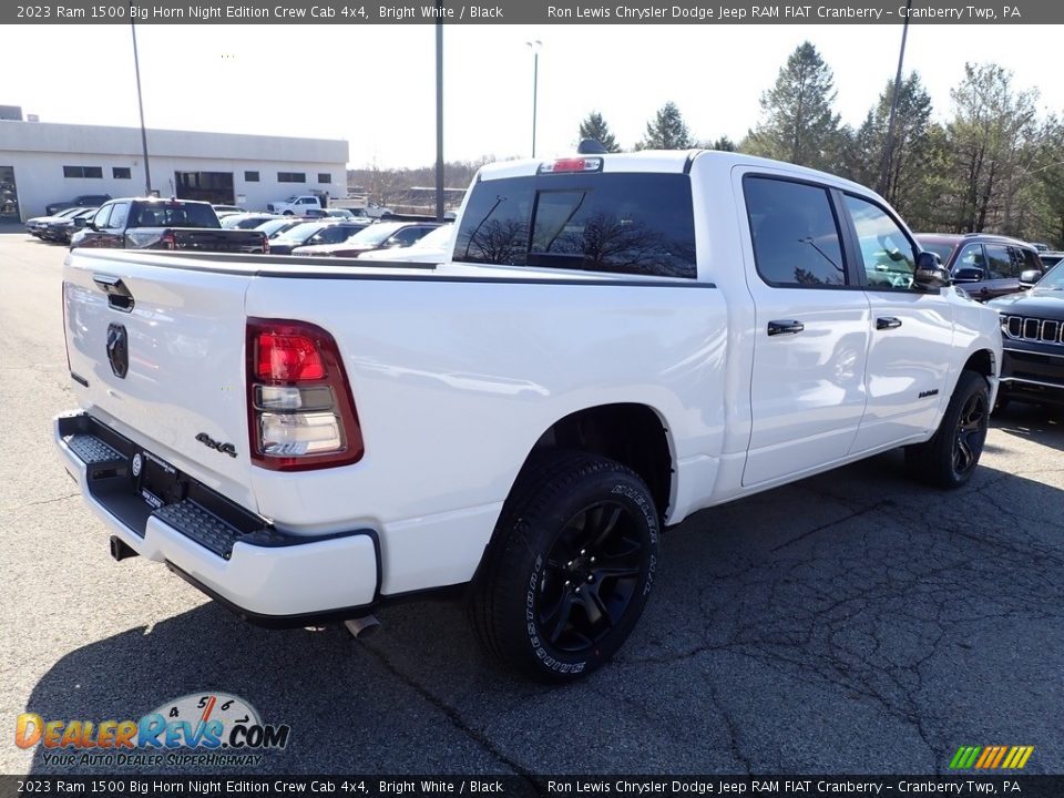 2023 Ram 1500 Big Horn Night Edition Crew Cab 4x4 Bright White / Black Photo #5